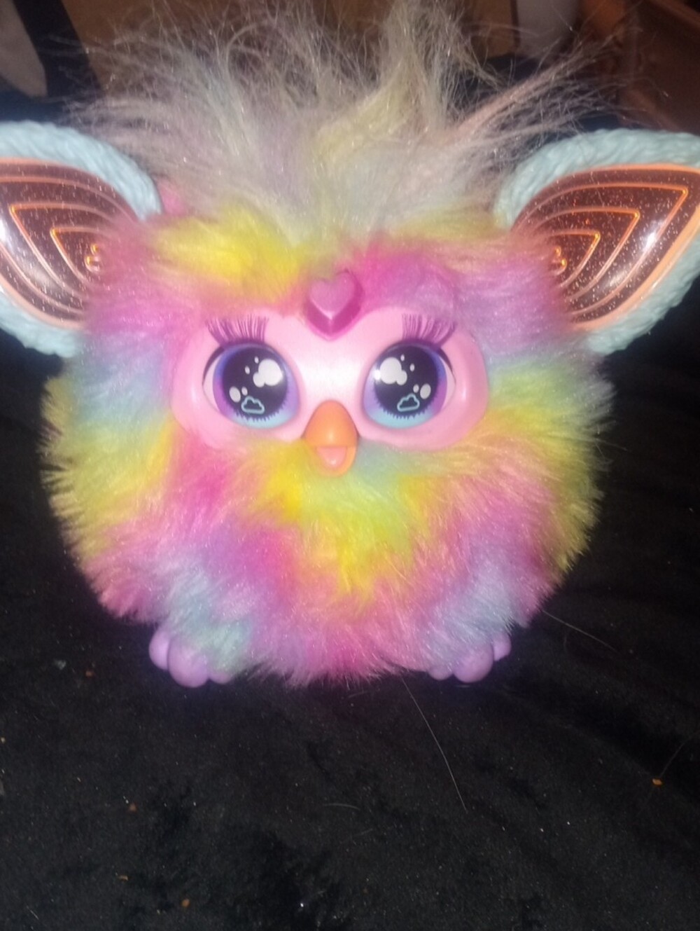 Interactiv 600 Phrases Rainbow Tie Die Fuzzy Collectible Toy Lights Up & Moves